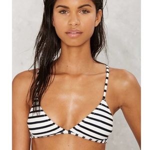 Nasty gal stripe bikini top